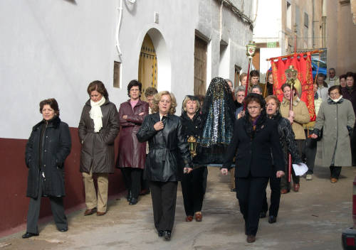 Procesión del encuentro en Blesa (Aragón), en abril de 2007.