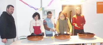 Hoguera de S. Antón en Blesa, en 2010 (Foto Marisa Rubio)