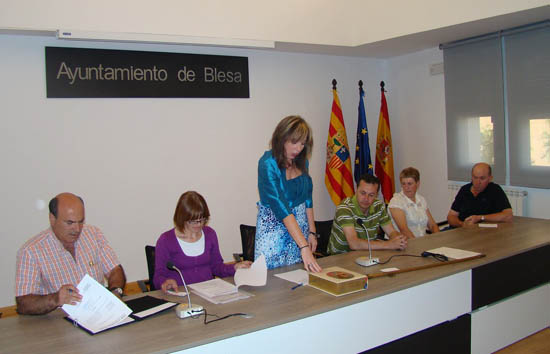 En el nuevo salón de plenos. Foto T.Salas