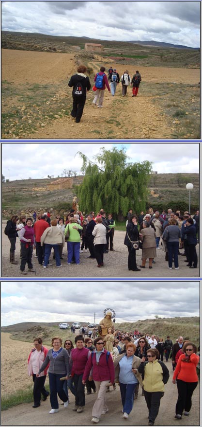 Romería desde Blesa a Cortes de Aragón, 2012. Encuentro ancestral.