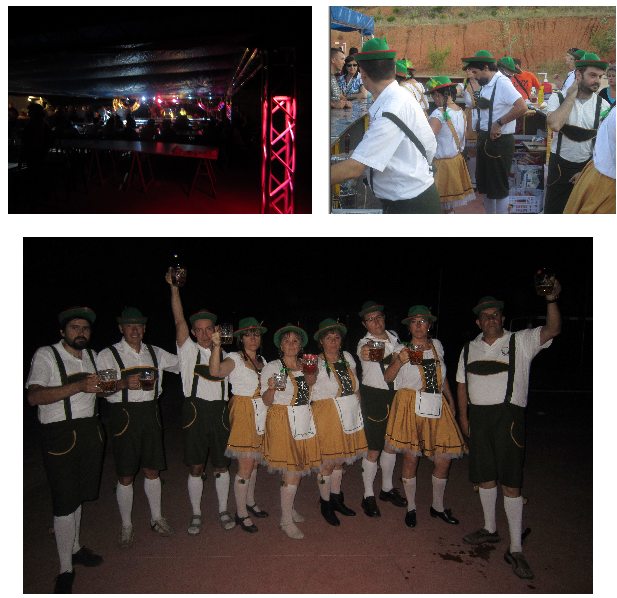 Parte de la comisión de fiestas, ya avanzada la noche