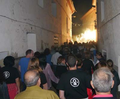 Espectacular correfoc en Blesa (Teruel)