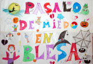 Cartel de miedo en Blesa