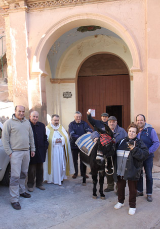Un burro, bendecido el pasado S.Antón.