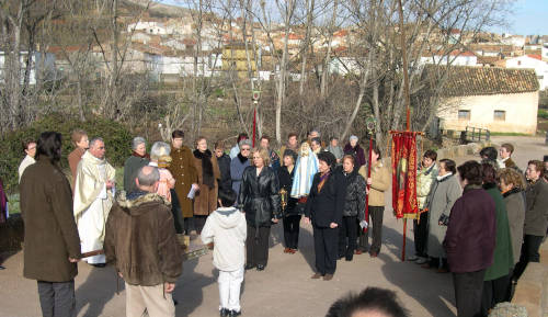 Procesión del encuentro en Blesa (Aragón), en abril de 2007.