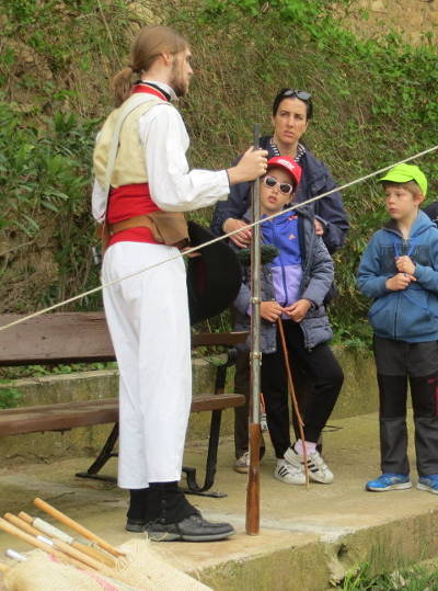 Los Voluntarios de Aragón en una recreación sobre la guerra de la Independencia