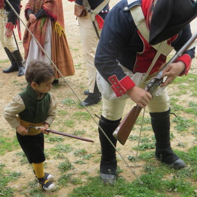 Los Voluntarios de Aragón en una recreación sobre la guerra de la Independencia