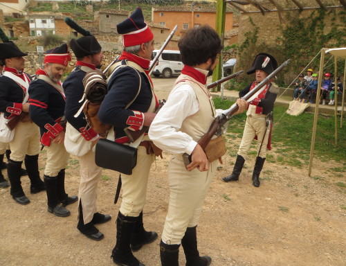Los Voluntarios de Aragón en una recreación sobre la guerra de la Independencia