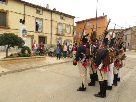 Los Voluntarios de Aragón en una recreación sobre la guerra de la Independencia