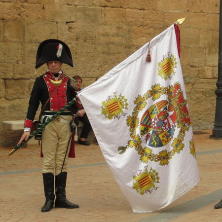 Los Voluntarios de Aragón en una recreación sobre la guerra de la Independencia