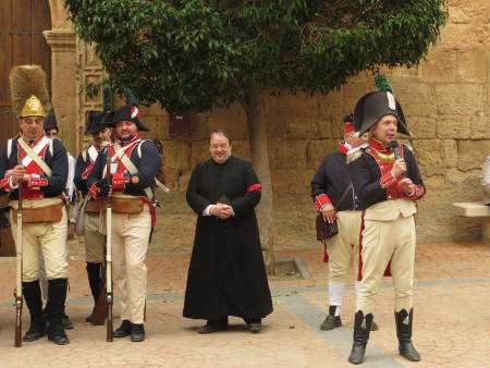 Los Voluntarios de Aragón en una recreación sobre la guerra de la Independencia