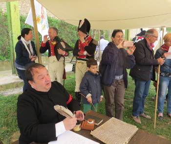Los Voluntarios de Aragón en una recreación sobre la guerra de la Independencia