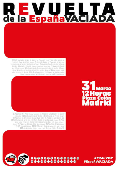 Manifestación de protesta de la España vaciada