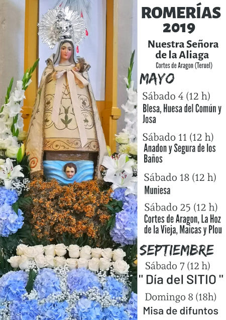 Virgen de la Aliaga, romerías de 2019