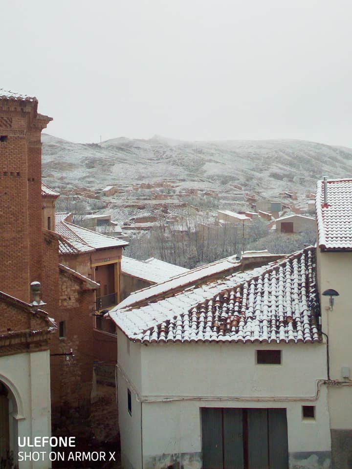 nevada de finales marzo en Blesa (Teruel).