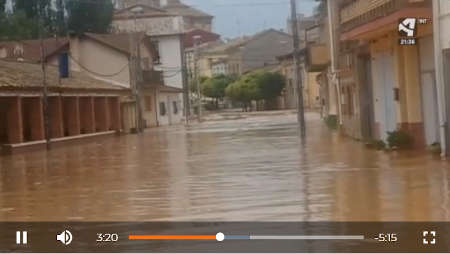 Riada en el río Río Seco de Moyuela (Xaragoza)