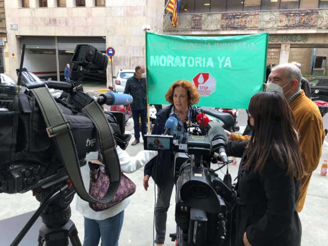 Una de las manifestaciones solicitando una moratoria en la instalación de más proyectos industriales de porcino.