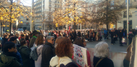 Zaragoza. Manifestación Alianza por la emergencia climática, en Aragón y Stop Ganadería Industrial, 3/dic/2023