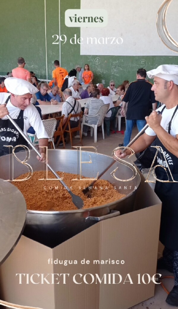 Cartel de la comida de Viernes Santo en (Teruel)