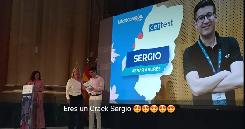 Aragón Talento Joven beca a Sergio Aznar