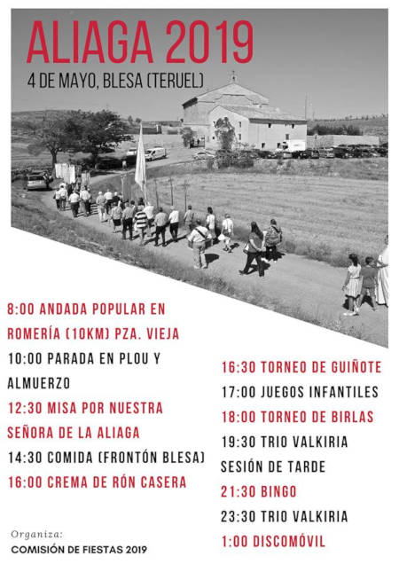 Virgen de la aliaga, festejos y actividades de 2019