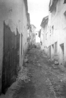 Calles de Blesa. Barrio Berde antes de su pavimentación
