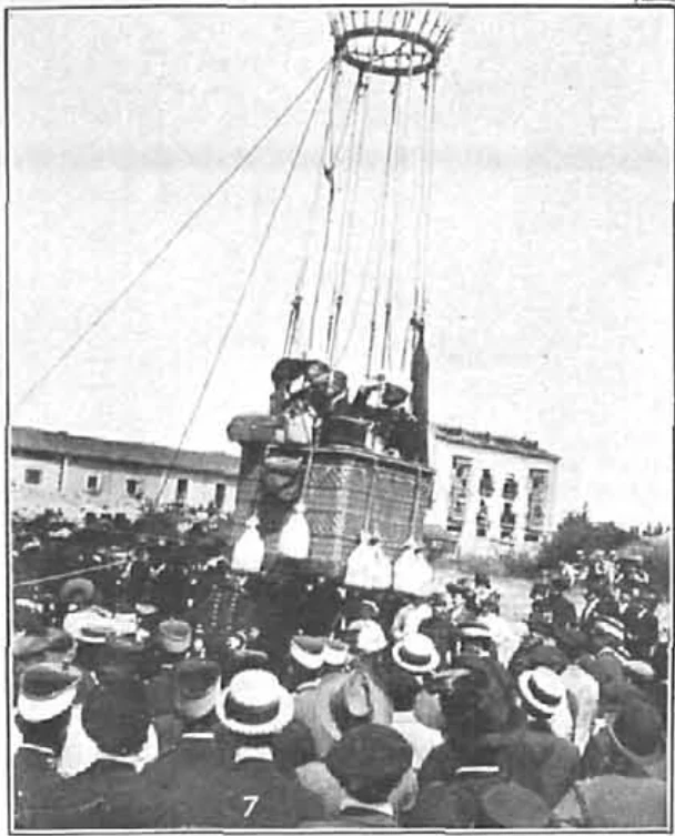 Barquilla del globo Júpiter antes de ascender