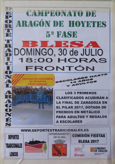 cartel campeonato de Aragón Hoyetes 2017