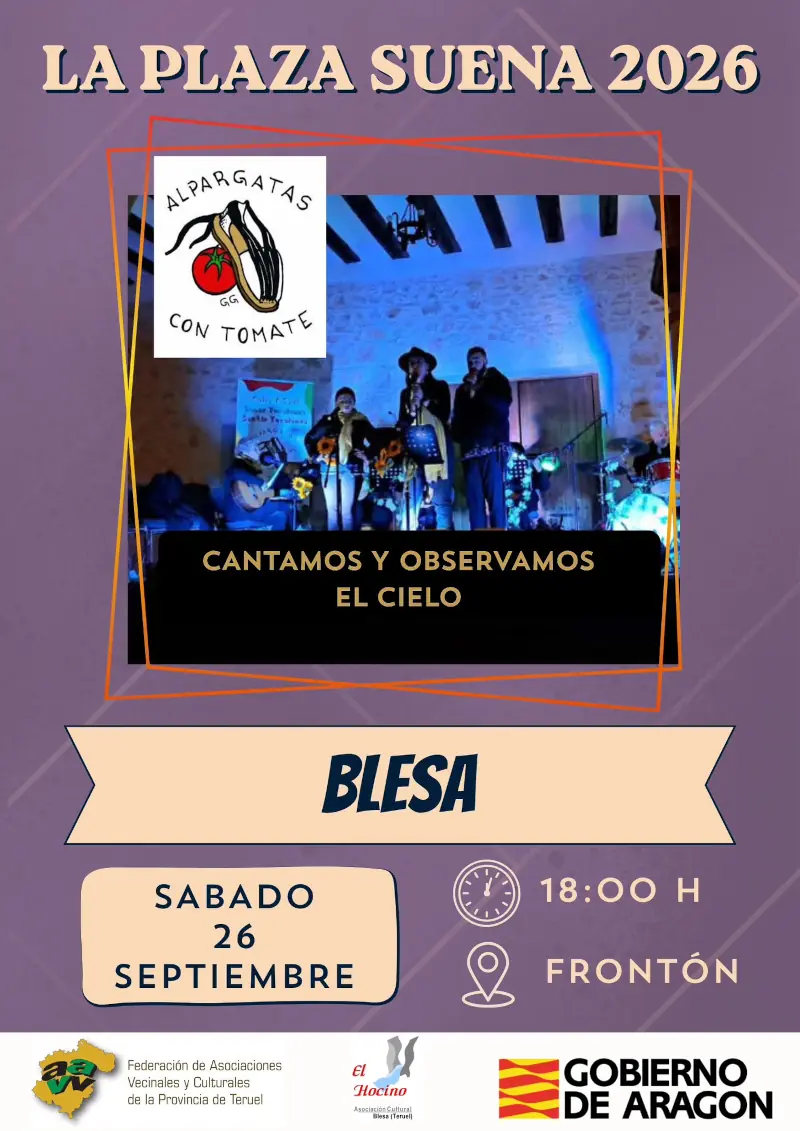 Alpargatas con tomate tocará en Blesa el 19 de octubre.