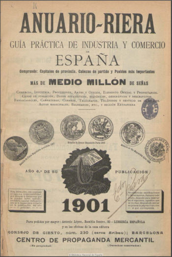 Portada de un anuario de 1901