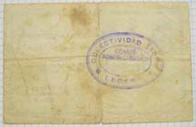 Lécera (Zaragoza) Moneda divisionaria durante la guerra civil de 1936