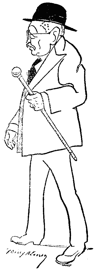 Caricatura de Diaz Alonso en 1914