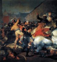 Ataque popular a tropas mamelucas de Napoleón. Fragmento. Goya.