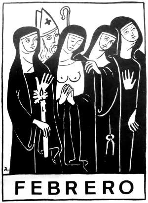 Ilustración de Julio Alvar para el cancionero