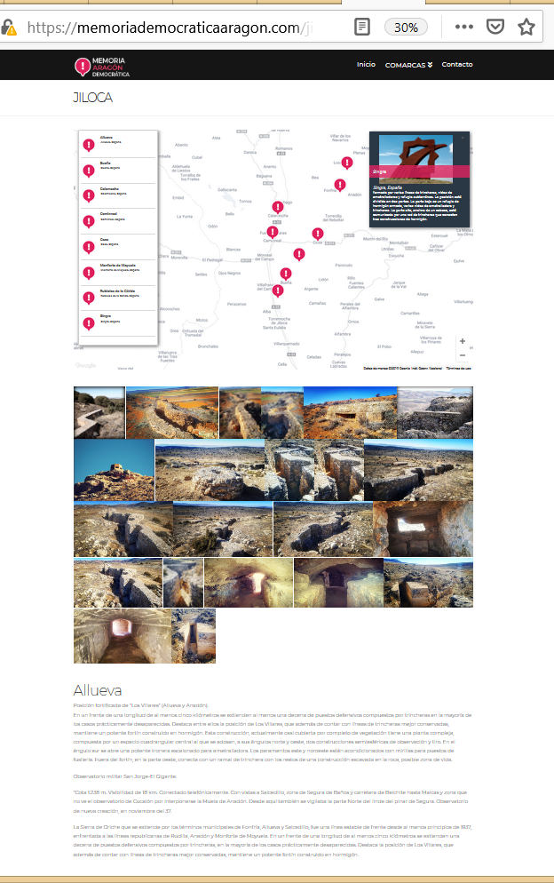 Nueva web sobre el patrimonio visitable de la guerra civil en Aragón