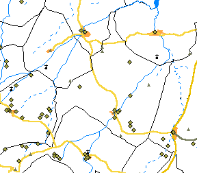 Mapa de situación de los diferentes hallazgos