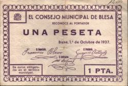 Anverso del billete de una peseta