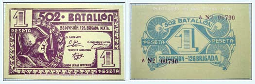 Billete de uso en una brigada