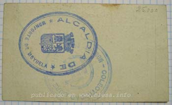 Monforte (Teruel) Moneda divisionaria durante la guerra civil de 1936