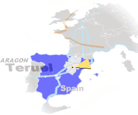 Situación de Blesa en Europa