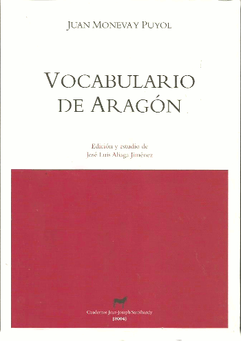 Portada vocabulario de Aragón 1