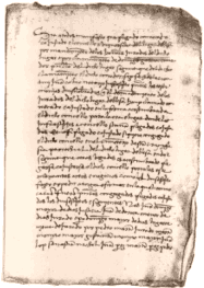 Documento antiguo sobre Blesa (Teruel)