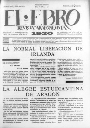 El Ebro, revista aragonesista (1920)