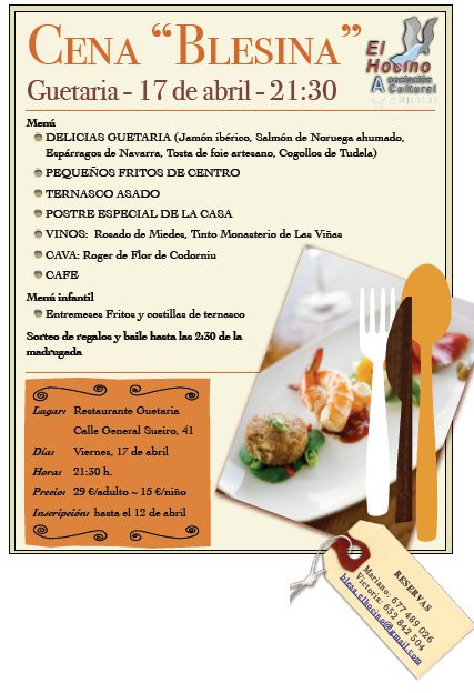 Cartel de la cena blesina