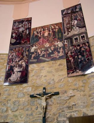 Imagen, una vez colocadas las cinco primeras tablas góticas