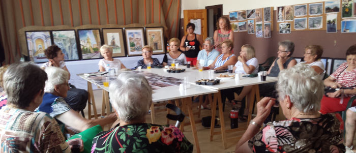 Blesa (Teruel). Tertulia con nuestras mayores. Actividad A.C. El Hocino