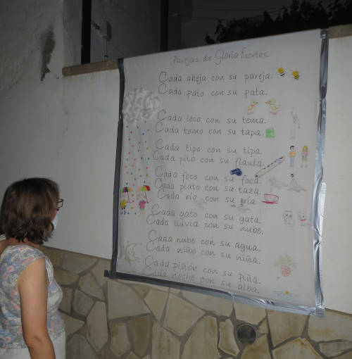 Poemas en la calle en Blesa