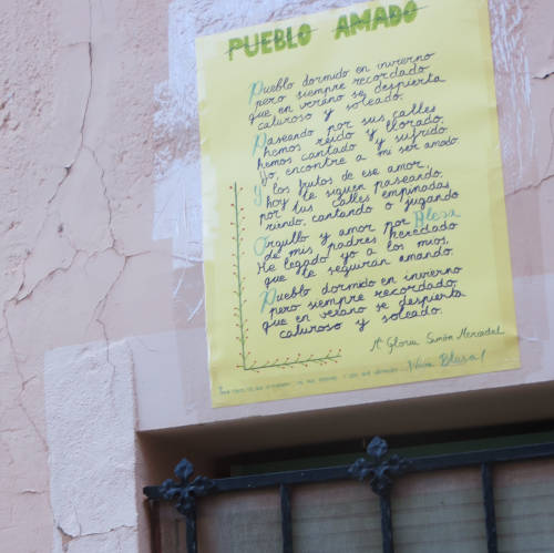 Poemas en la calle en Blesa