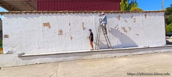 Pintura mural de Angel Tomás y Fátima Tomás, en Blesa (Teruel)
