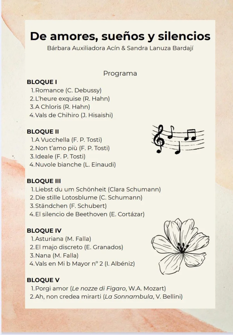 Actividades en Blesa, verano 2025. Canto lírico